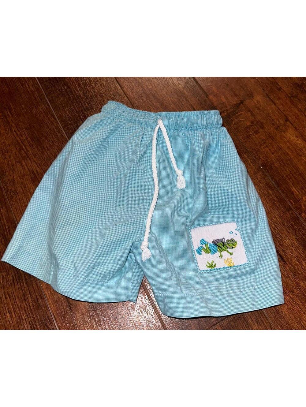Smocked Dot Kids Boys Smocked Shorts Size 9 Months
